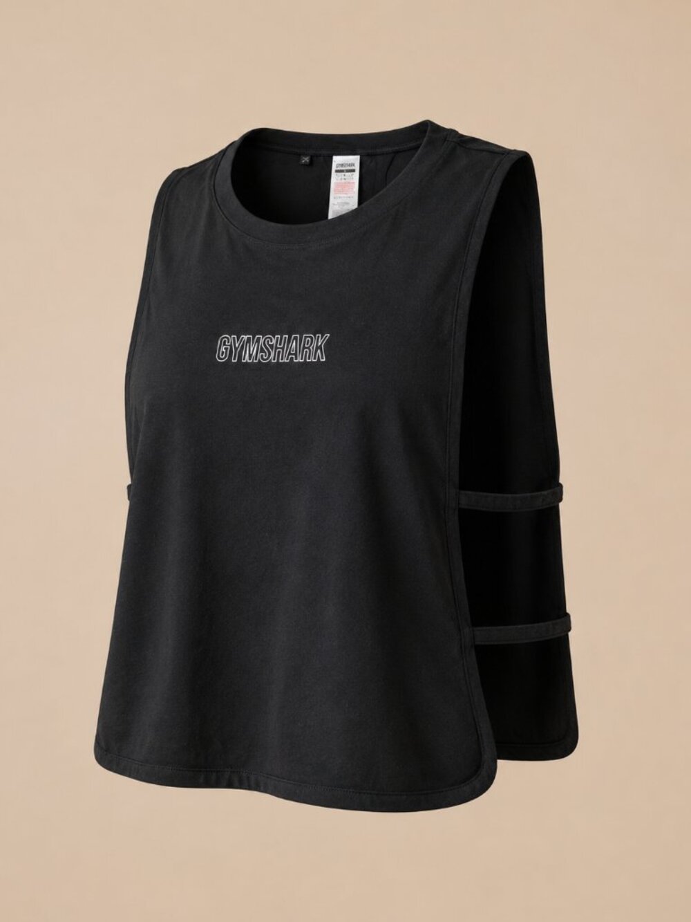 Gymshark Black Open Side Tie Tank Top Size L